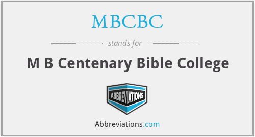MBCBC - M B Centenary Bible College