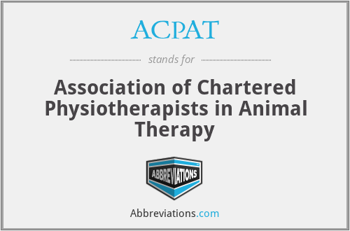 ACPAT - Association of Chartered Physiotherapists in Animal Therapy