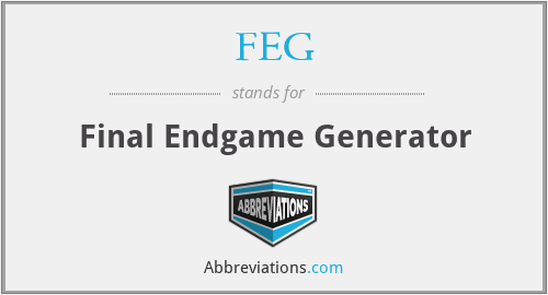 FEG - Final Endgame Generator