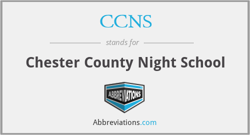 CCNS - Chester County Night School