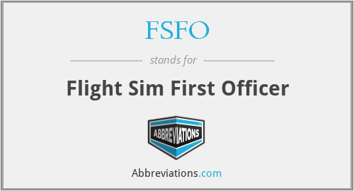 FSFO - Flight Sim First Officer