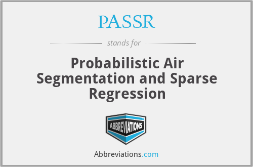 PASSR - Probabilistic Air Segmentation and Sparse Regression