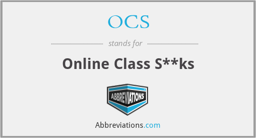 OCS - Online Class S**ks