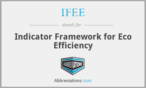 IFEE - Indicator Framework for Eco Efficiency