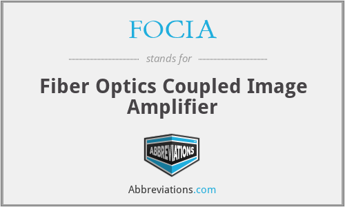 FOCIA - Fiber Optics Coupled Image Amplifier