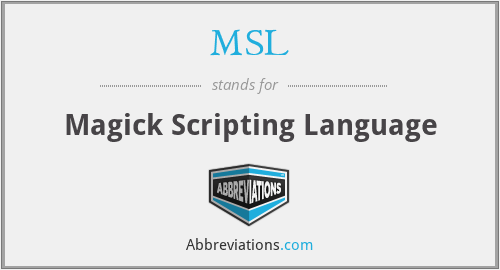 MSL - Magick Scripting Language