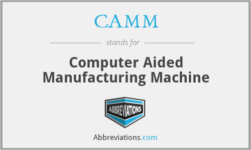 CAMM - Computer Aided Manufacturing Machine