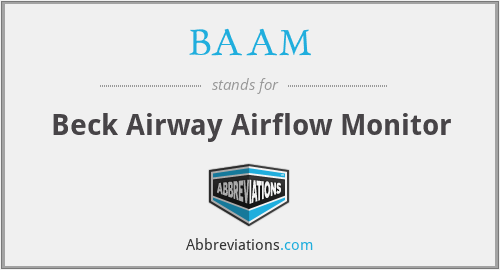 BAAM - Beck Airway Airflow Monitor