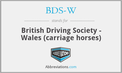 BDS-W - British Driving Society - Wales (carriage horses)
