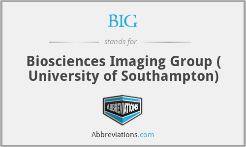 BIG - Biosciences Imaging Group ( University of Southampton)