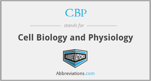 CBP - Cell Biology and Physiology