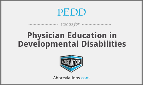 PEDD - Physician Education in Developmental Disabilities