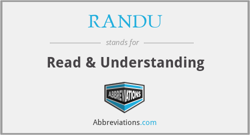 RANDU - Read & Understanding