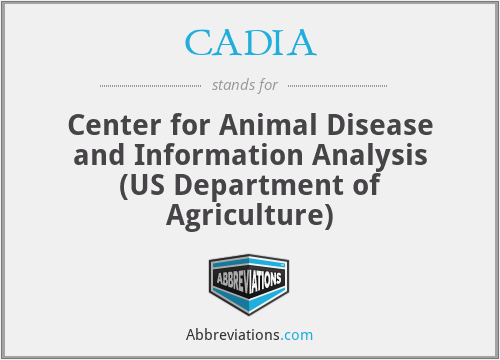 CADIA - Center for Animal Disease and Information Analysis (US Department of Agriculture)