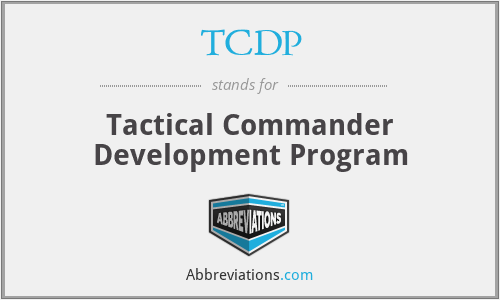 TCDP - Tactical Commander Development Program