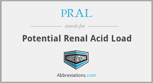 PRAL - Potential Renal Acid Load
