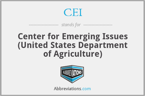 CEI - Center for Emerging Issues (United States Department of Agriculture)