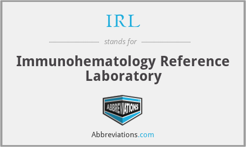 IRL - Immunohematology Reference Laboratory