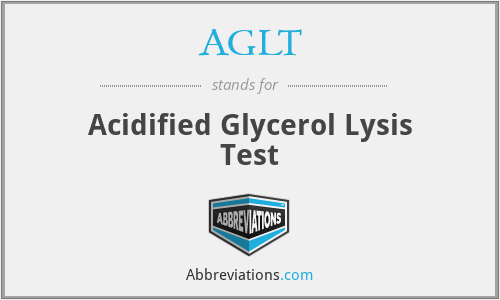 AGLT - Acidified Glycerol Lysis Test