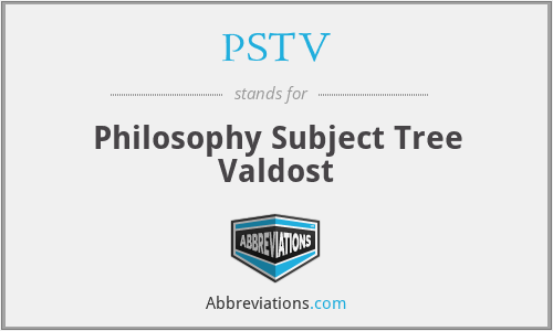 PSTV - Philosophy Subject Tree Valdost