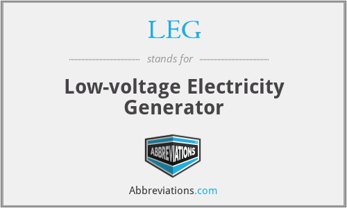 LEG - Low-voltage Electricity Generator