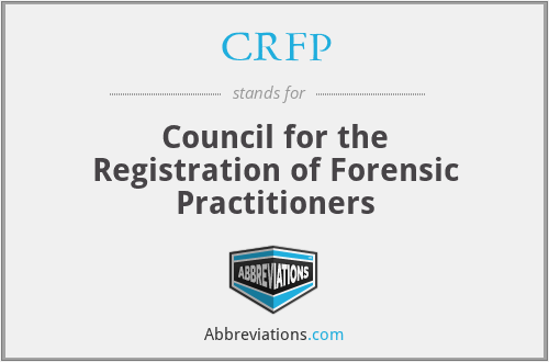 CRFP - Council for the Registration of Forensic Practitioners