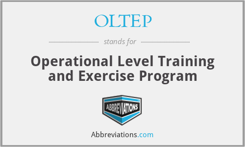 OLTEP - Operational Level Training and Exercise Program