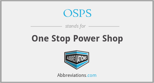 OSPS - One Stop Power Shop
