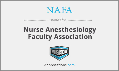 NAFA - Nurse Anesthesiology Faculty Association