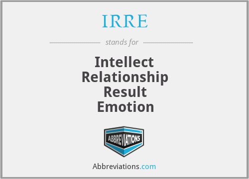 IRRE - Intellect
Relationship
Result
Emotion