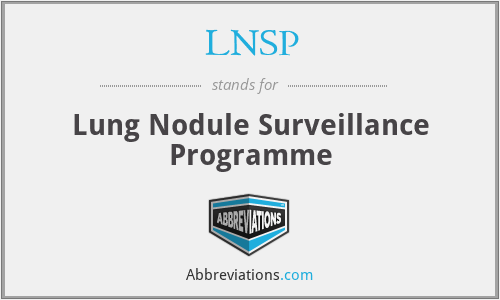 LNSP - Lung Nodule Surveillance Programme