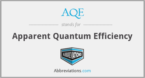 AQE - Apparent Quantum Efficiency
