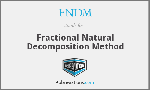 FNDM - Fractional Natural Decomposition Method