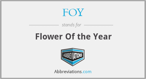 FOY - Flower Of the Year