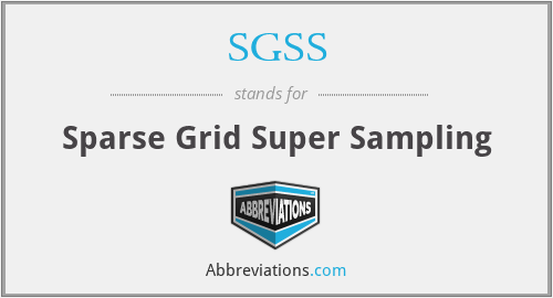 SGSS - Sparse Grid Super Sampling