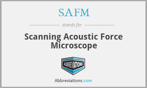 SAFM - Scanning Acoustic Force Microscope