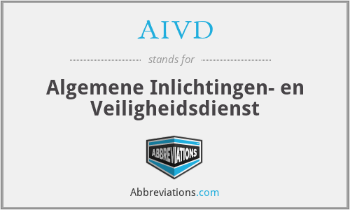 AIVD - Algemene Inlichtingen- en Veiligheidsdienst