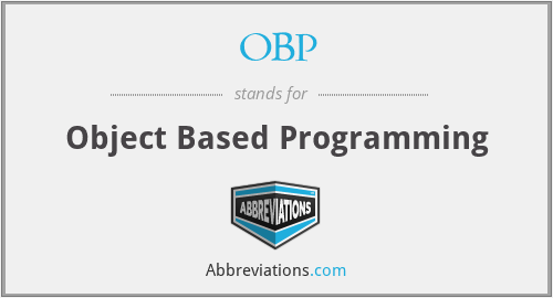 OBP - Object Based Programming