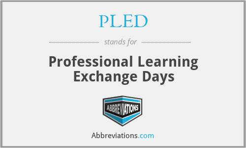 PLED - Professional Learning Exchange Days