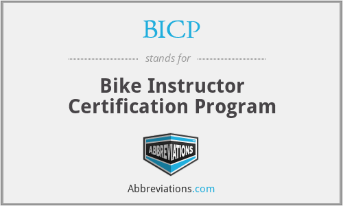 BICP - Bike Instructor Certification Program