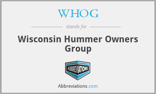 WHOG - Wisconsin Hummer Owners Group