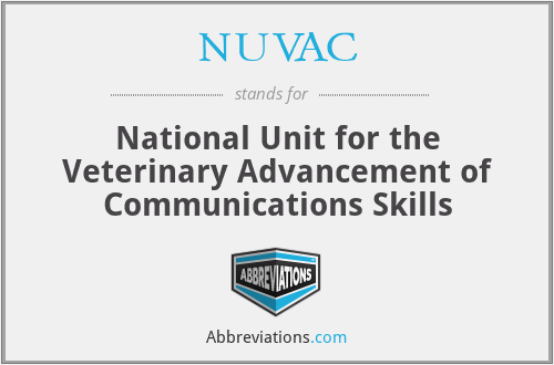 NUVAC - National Unit for the Veterinary Advancement of Communications Skills