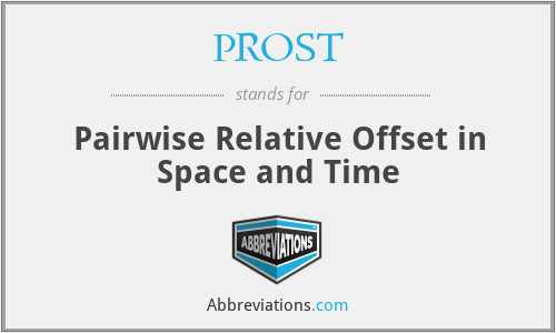PROST - Pairwise Relative Offset in Space and Time