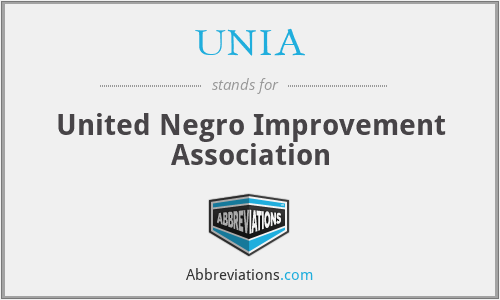 UNIA - United Negro Improvement Association