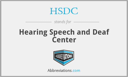 HSDC - Hearing Speech and Deaf Center