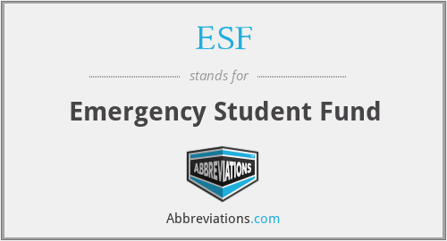 ESF - Emergency Student Fund