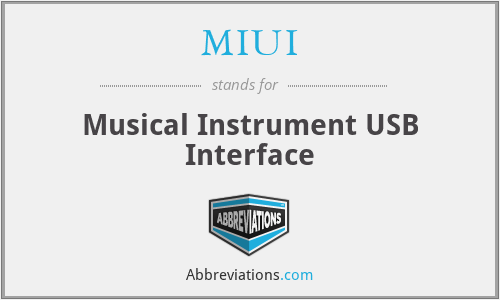 MIUI - Musical Instrument USB Interface
