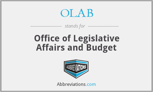 OLAB - Office of Legislative Affairs and Budget
