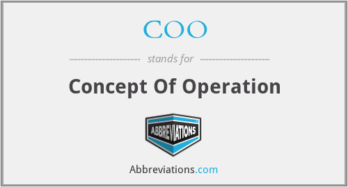 COO - Concept Of Operation