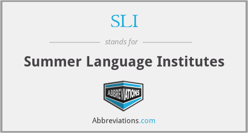 SLI - Summer Language Institutes